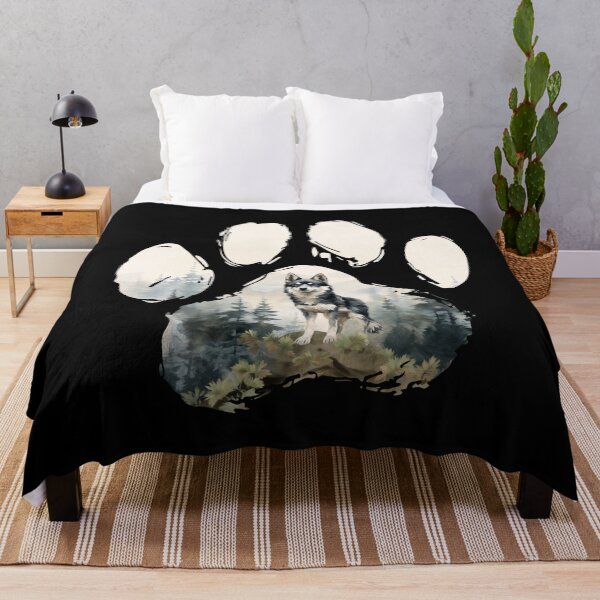 Item preview, Funny Alaskan Klee Kai Paw Foggy Mountain Tree Mom Dad Kids designed and sold by rafaeltto.