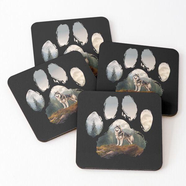 Item preview, Funny Alaskan Malamute Paw Foggy Mountain Tree Mom Dad Kids designed and sold by rafaeltto.