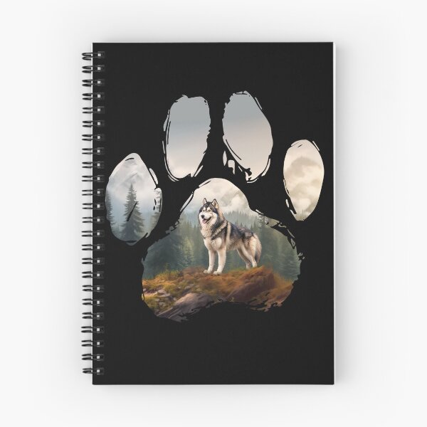 Item preview, Funny Alaskan Malamute Paw Foggy Mountain Tree Mom Dad Kids designed and sold by rafaeltto.