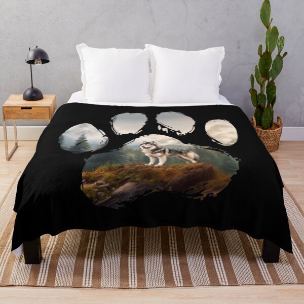 Item preview, Funny Alaskan Malamute Paw Foggy Mountain Tree Mom Dad Kids designed and sold by rafaeltto.