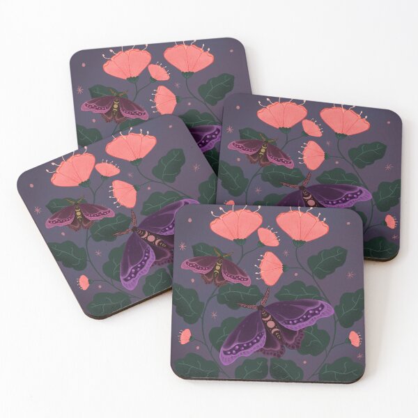 Item preview, Luna moth Magical florals dark academia mystical designed and sold by BosskaDesign.