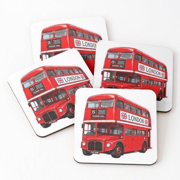 Item preview, Classic Red London Double Decker Bus Illustration designed and sold by XM STOREZ .