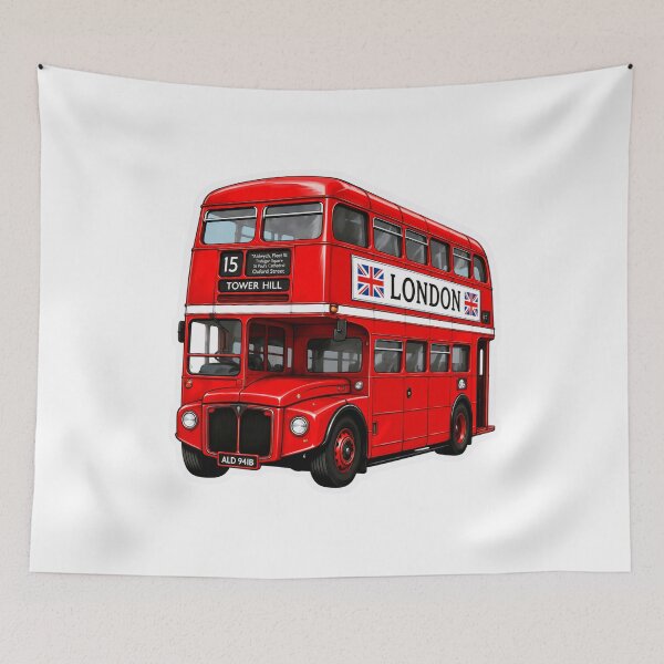 Item preview, Classic Red London Double Decker Bus Illustration designed and sold by XM STOREZ .