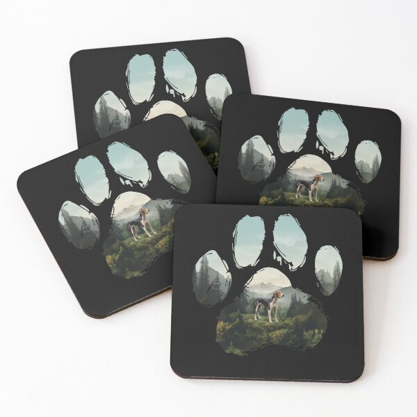 Item preview, Funny American Foxhound Paw Foggy Mountain Tree Mom Dad Kids designed and sold by rafaeltto.