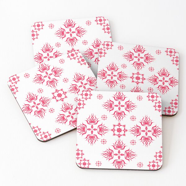 Item preview, Modern Ethnic Floral Ornament Pattern with Decorative Border and Symmetrical Motifs designed and sold by Ei-Ei.