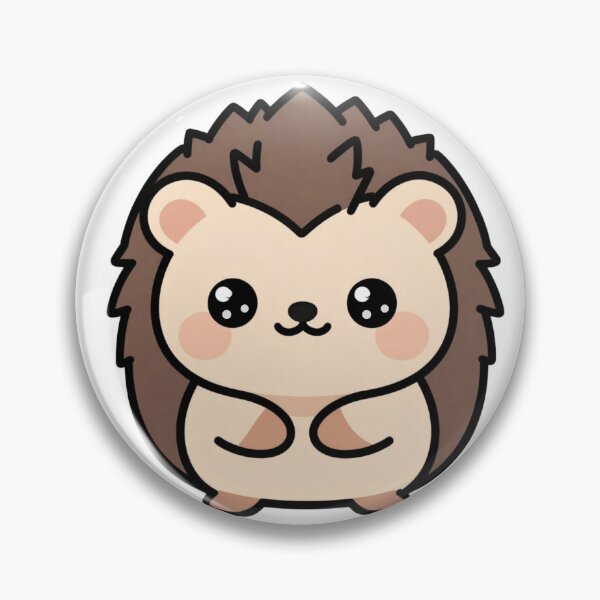 Artikelvorschau, Niedlicher, schüchterner Kawaii-Igel (Cartoon) | Bezaubernder Igel-Aufkleber & Geschenkidee entworfen und verkauft von Rood Art Studio.