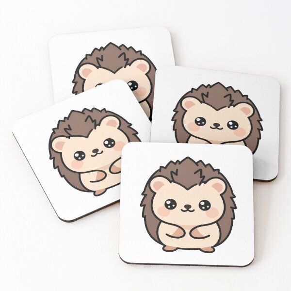 Item preview, Cute Shy Kawaii Hedgehog Cartoon | Adorable Hedgehog Sticker & Gift Design designed and sold by Rood Art Studio.