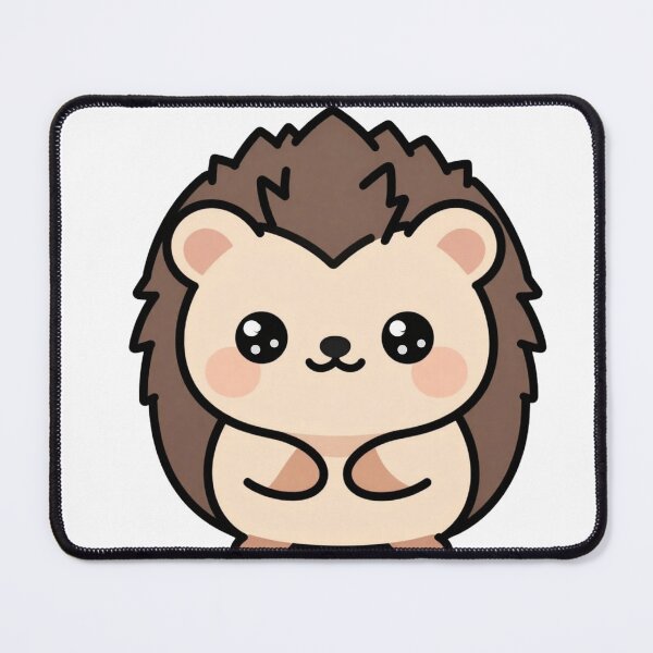 Artikelvorschau, Niedlicher, schüchterner Kawaii-Igel (Cartoon) | Bezaubernder Igel-Aufkleber & Geschenkidee entworfen und verkauft von Rood Art Studio.