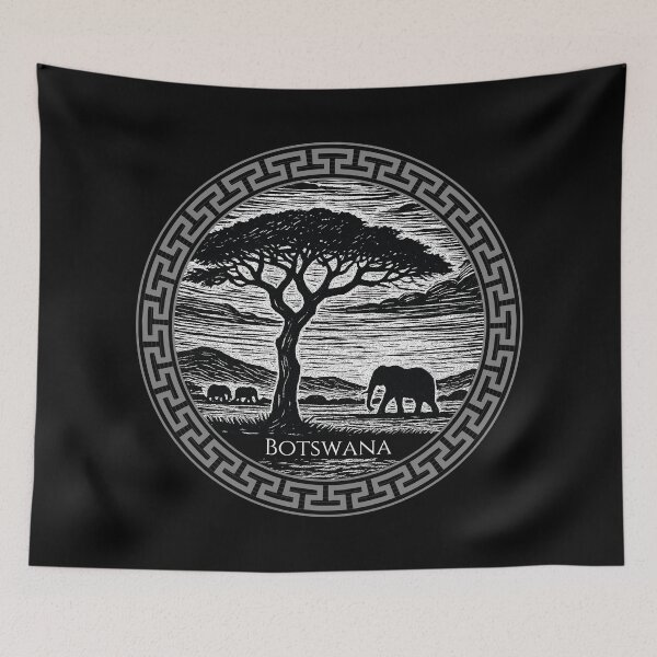 Item preview, Botswana Vintage Woodcut Art designed and sold by Thistle-TShop.