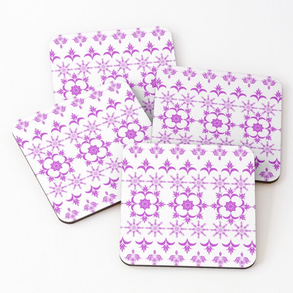 Item preview, Purple Geometric Damask Floral Pattern with Decorative Borders and Ornamental Motifs designed and sold by Ei-Ei.