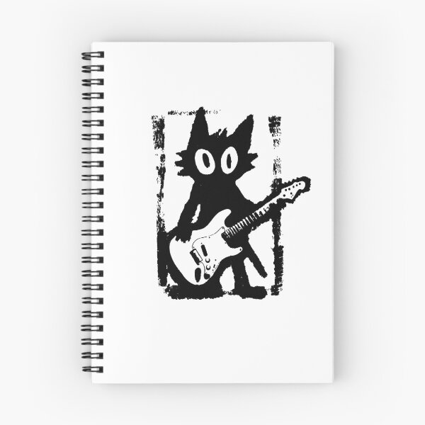 Item preview, Funny Black Cat Playing Electric Guitar Rock Music designed and sold by margamPagenberg.