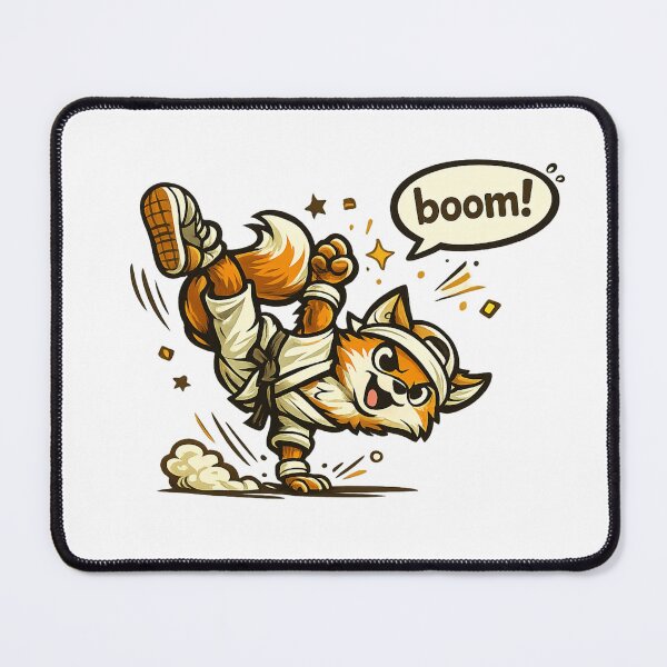 Item preview, Breakdancing Fox Saying "Boom!" Funny Hip Hop Cartoon Sticker designed and sold by Moonveil_Studio.