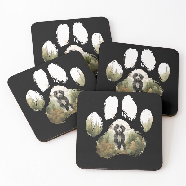 Item preview, Funny Aussiedoodle Paw Foggy Mountain Tree Mom Dad Kids designed and sold by rafaeltto.