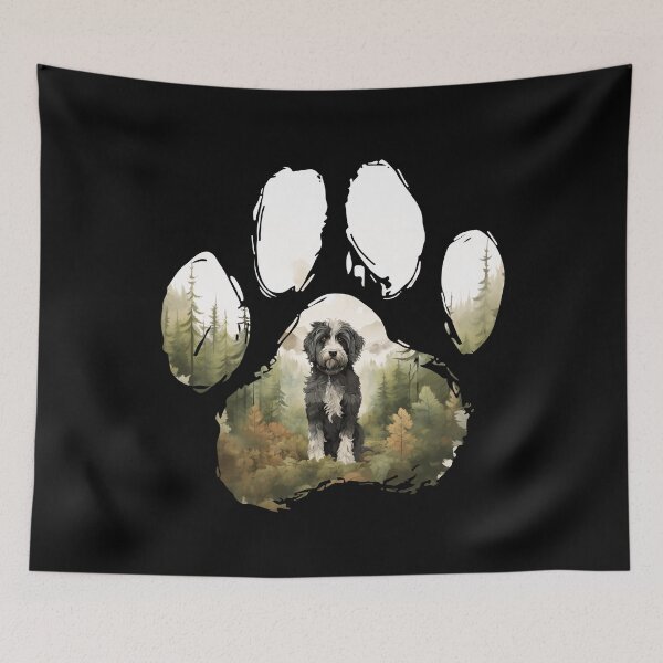 Item preview, Funny Aussiedoodle Paw Foggy Mountain Tree Mom Dad Kids designed and sold by rafaeltto.