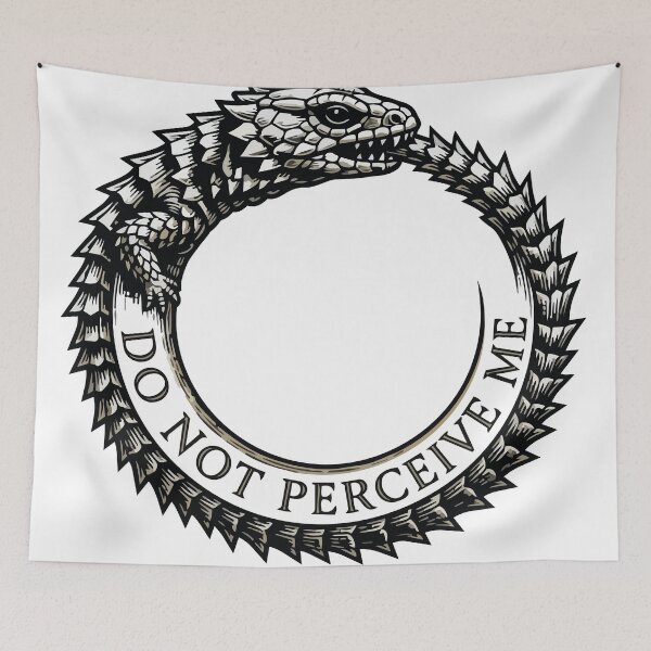Item preview, Do Not Perceive Me Armadillo Lizard Ouroboros Goth Art designed and sold by Arc2020.