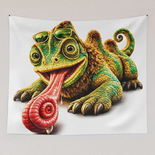 Item preview, Camelion Chameleon Camel 3D isolated with tongue designed and sold by JBXDesigner.
