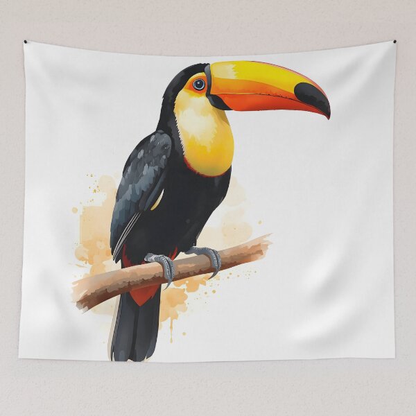 Item preview, Toucan Watercolor Painting designed and sold by RawNaturePrints.
