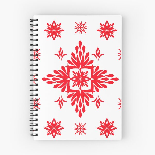 Item preview, Red Ornamental Floral Pattern with Central Damask Lotus Motif and Symmetrical Flowers designed and sold by Ei-Ei.