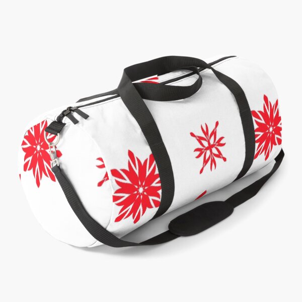 Item preview, Red Ornamental Floral Pattern with Central Damask Lotus Motif and Symmetrical Flowers designed and sold by Ei-Ei.