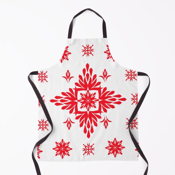 Item preview, Red Ornamental Floral Pattern with Central Damask Lotus Motif and Symmetrical Flowers designed and sold by Ei-Ei.