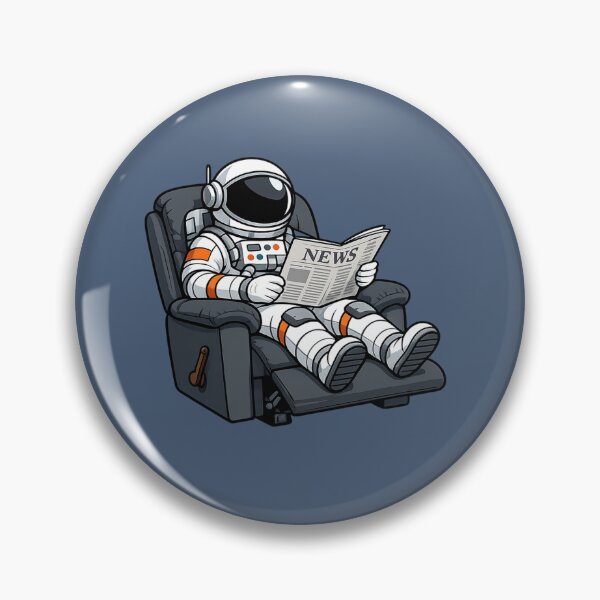 Item preview, Astronaut Reading Newspaper designed and sold by BROHLine Studio.