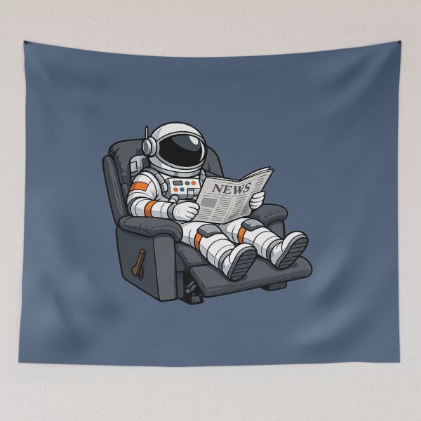 Item preview, Astronaut Reading Newspaper designed and sold by BROHLine Studio.