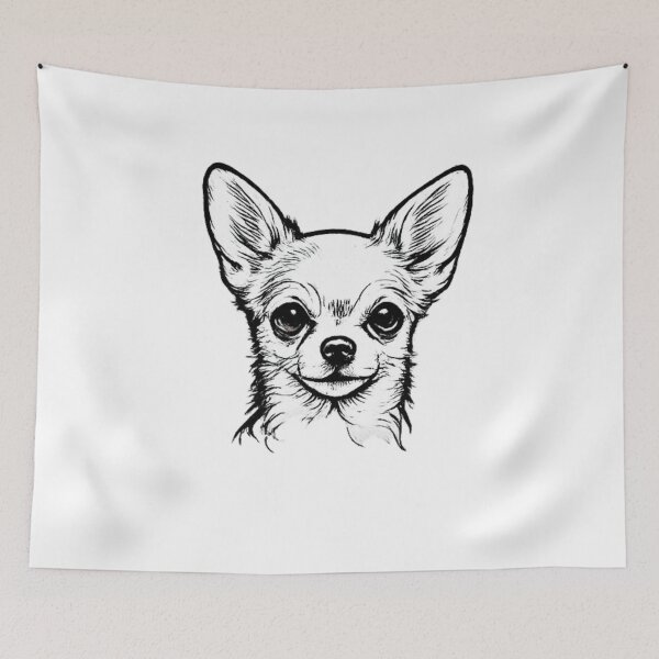 Item preview, Chihuahua Line Art | Premium Dog Portrait designed and sold by zenithviv.