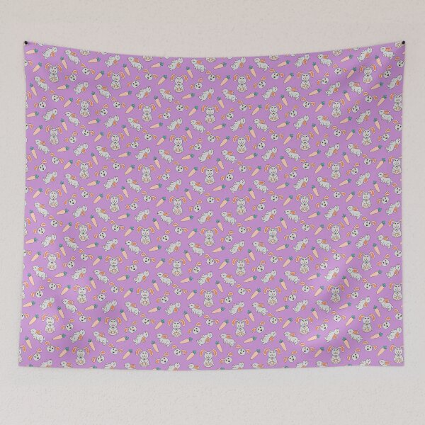 Item preview, Bouncing Bunnies in Lilac Purple and Grey designed and sold by artistmaria.