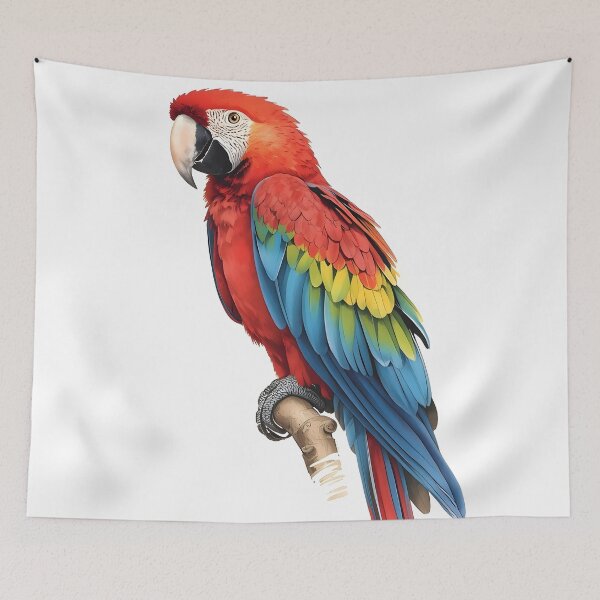 Item preview, Macaw Parrot Watercolor Painting designed and sold by RawNaturePrints.