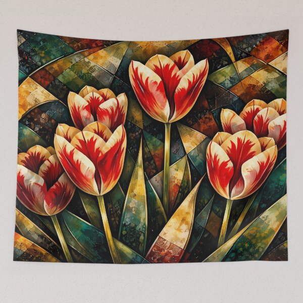 Item preview, Vibrant Tulip Mosaic Art designed and sold by cuprum.