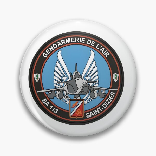 Item preview, French Air Force Gendarmerie de l'Air BA 113 Saint-Dizier Patch Insignia designed and sold by CharlieDesings.
