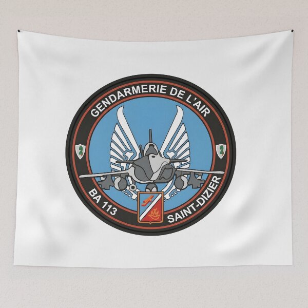 Item preview, French Air Force Gendarmerie de l'Air BA 113 Saint-Dizier Patch Insignia designed and sold by CharlieDesings.