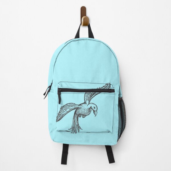 Item preview, Flying Bird Sketchy Hand Drawn Black Ballpoint Pen Blue Backdrop designed and sold by BOKEbyTC.