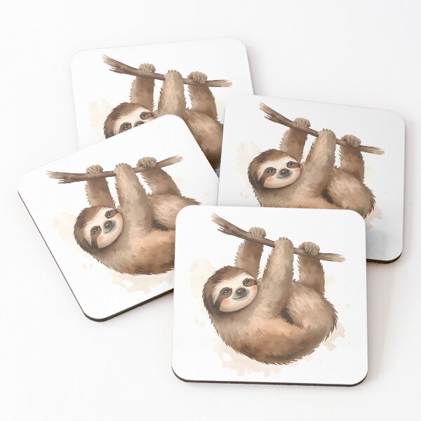 Item preview, Sloth Watercolor Painting designed and sold by RawNaturePrints.