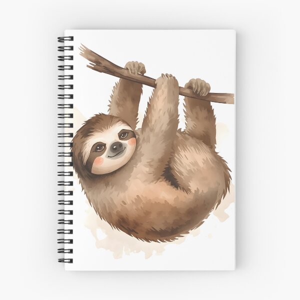 Item preview, Sloth Watercolor Painting designed and sold by RawNaturePrints.