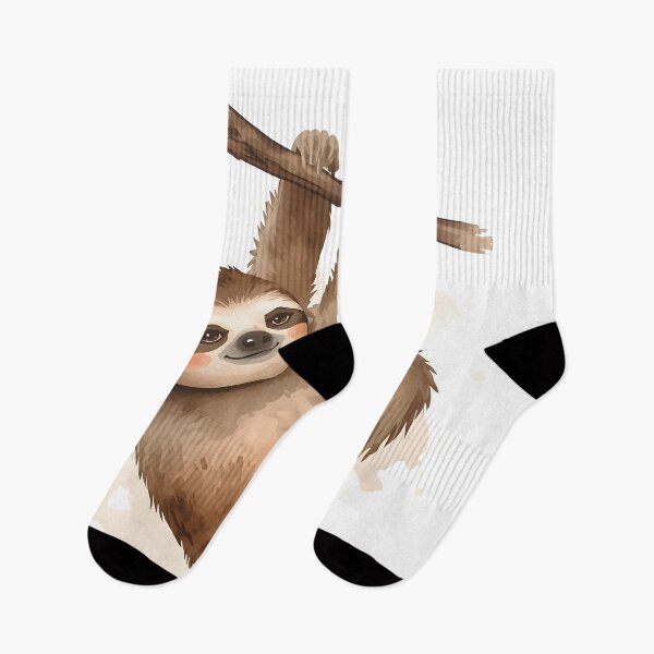 Item preview, Sloth Watercolor Painting designed and sold by RawNaturePrints.