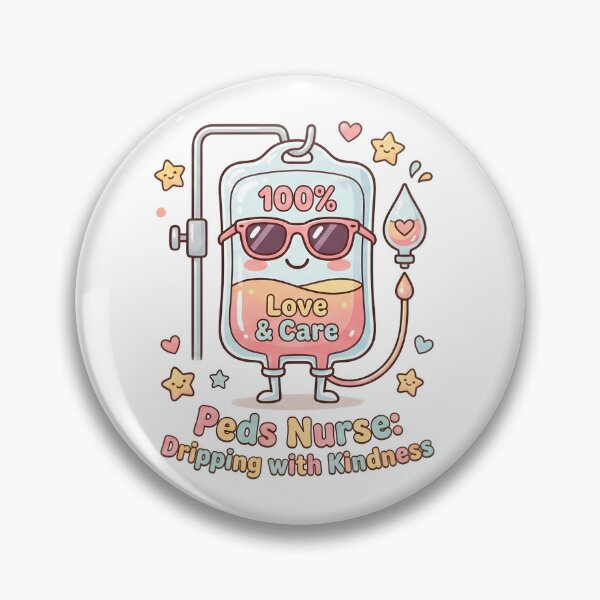 Item preview, Peds Nurse Dripping with Kindness Cute IV Drip Sticker designed and sold by Nurse Craft Studio.
