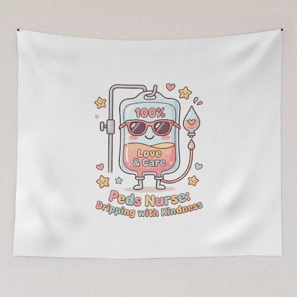 Item preview, Peds Nurse Dripping with Kindness Cute IV Drip Sticker designed and sold by Nurse Craft Studio.