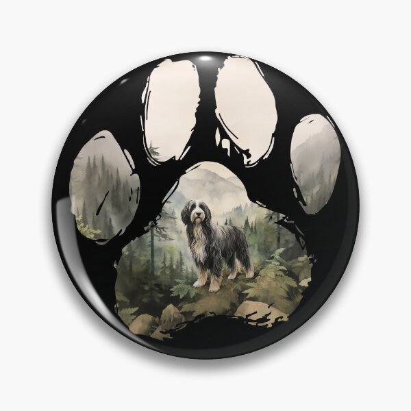 Item preview, Funny Bearded Collie Paw Foggy Mountain Tree Mom Dad Kids designed and sold by rafaeltto.