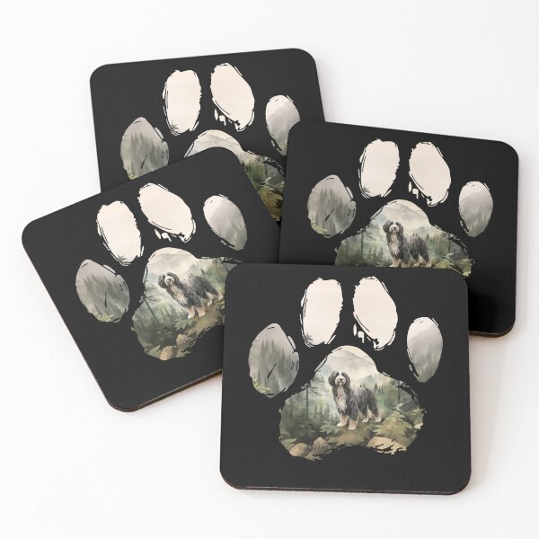 Item preview, Funny Bearded Collie Paw Foggy Mountain Tree Mom Dad Kids designed and sold by rafaeltto.