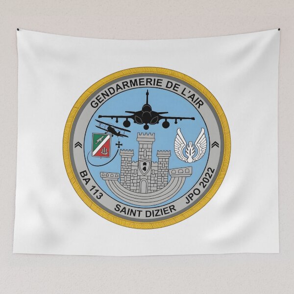 Item preview, Gendarmerie de l'Air BA 113 Saint-Dizier JPO 2022 Commemorative Patch designed and sold by CharlieDesings.