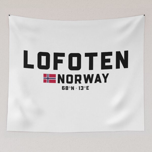 Item preview, Lofoten Norway Coordinates and Flag designed and sold by Andersce.