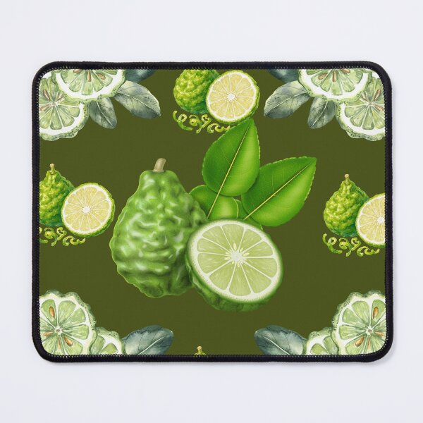 Item preview, Earthy Olive Green Kaffir Lime Botanical Pattern designed and sold by Jyoti-Quotes.