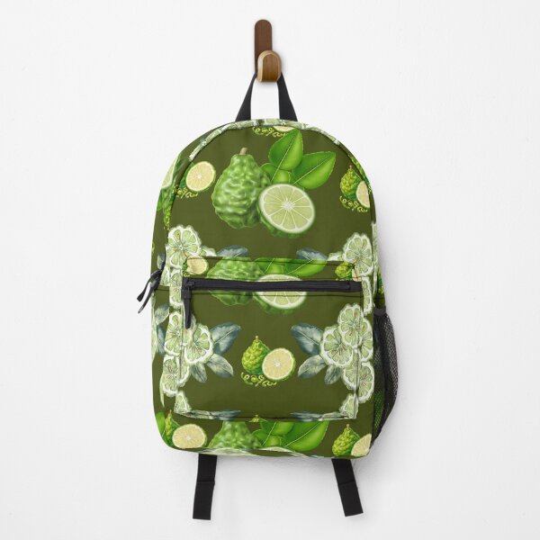 Item preview, Earthy Olive Green Kaffir Lime Botanical Pattern designed and sold by Jyoti-Quotes.