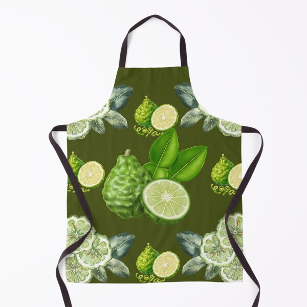 Item preview, Earthy Olive Green Kaffir Lime Botanical Pattern designed and sold by ​Jyoti Digital Artist.
