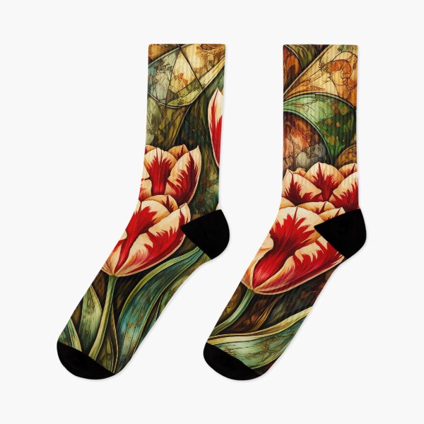 Item preview, Vibrant Tulip Flowers in Abstract Design designed and sold by cuprum.