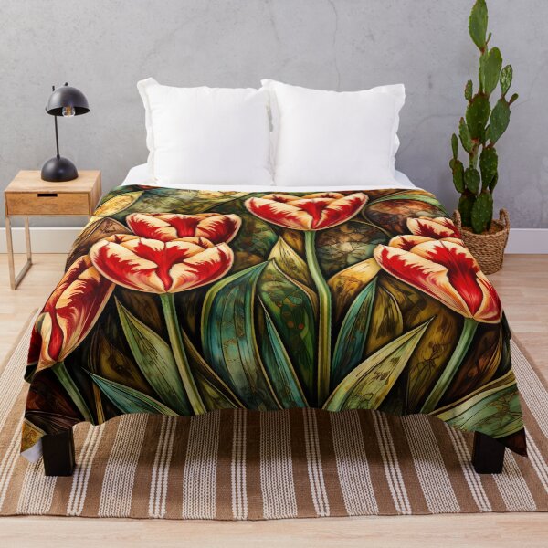 Item preview, Vibrant Tulip Flowers in Abstract Design designed and sold by cuprum.