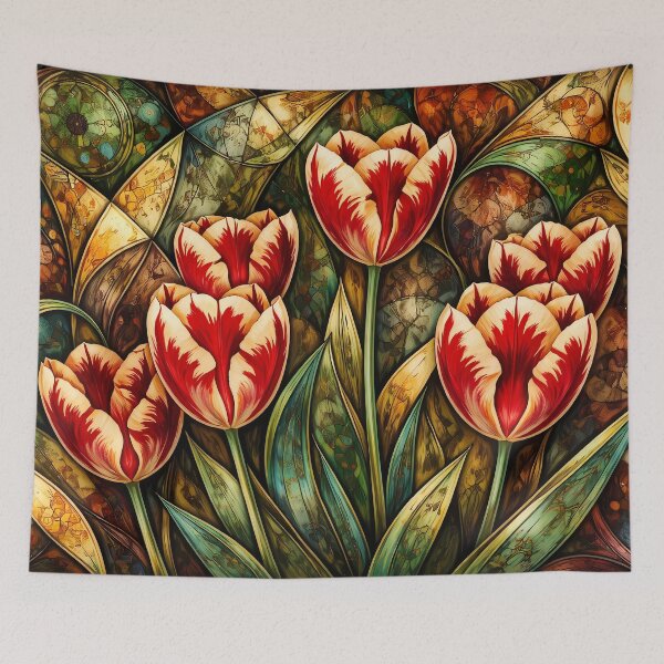 Item preview, Vibrant Tulip Flowers in Abstract Design designed and sold by cuprum.