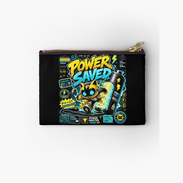 Item preview, POWER SAVED – Cyber Gamer Energy Sticker | Neon Gaming Tech Decal | RGB Arcade Gamer Gift designed and sold by Stylestickers55.