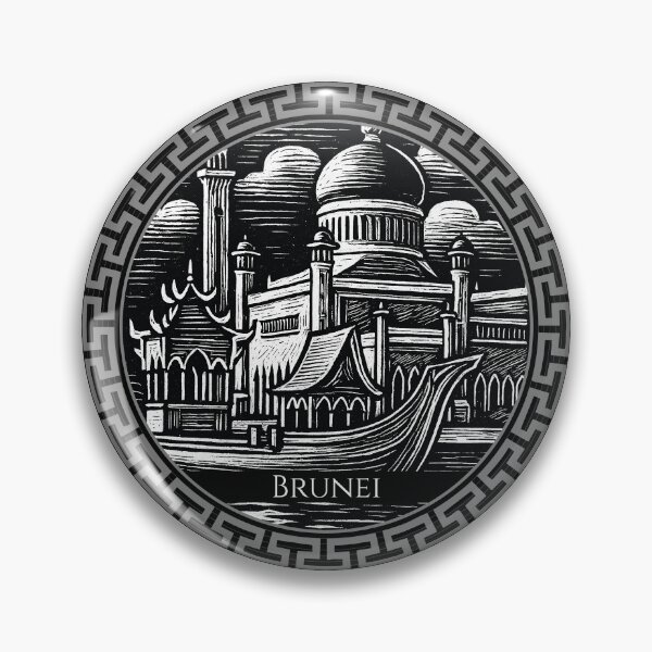 Item preview, Brunei Vintage Woodcut Art designed and sold by Thistle-TShop.